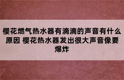 樱花燃气热水器有滴滴的声音有什么原因 樱花热水器发出很大声音像要爆炸